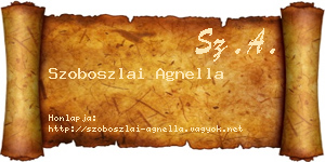 Szoboszlai Agnella névjegykártya